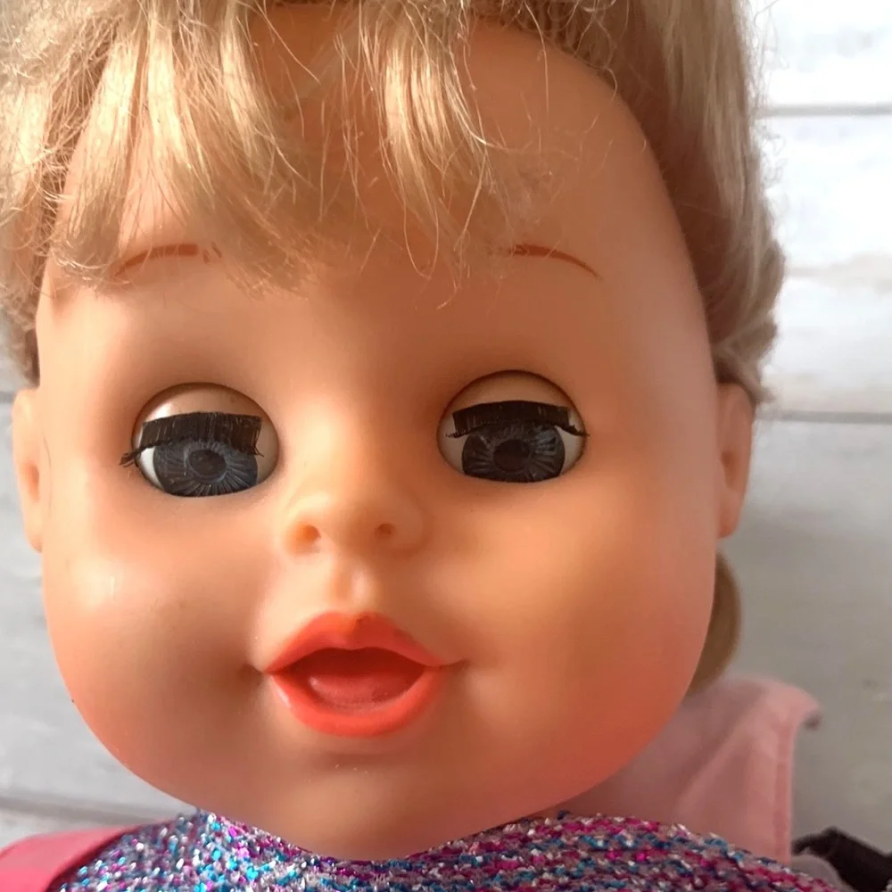 90s Interactive Talking Doll 1993 Unimax Toys Toddler Age Baby Doll 18in Tall